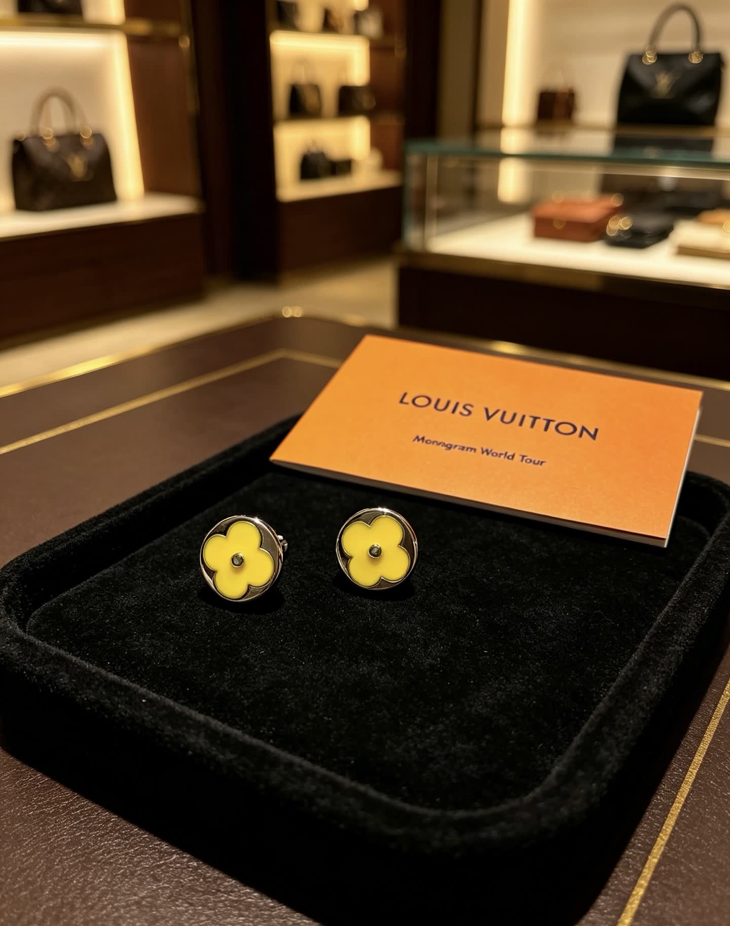 Louis Vuitton Yellow Flower Earrings